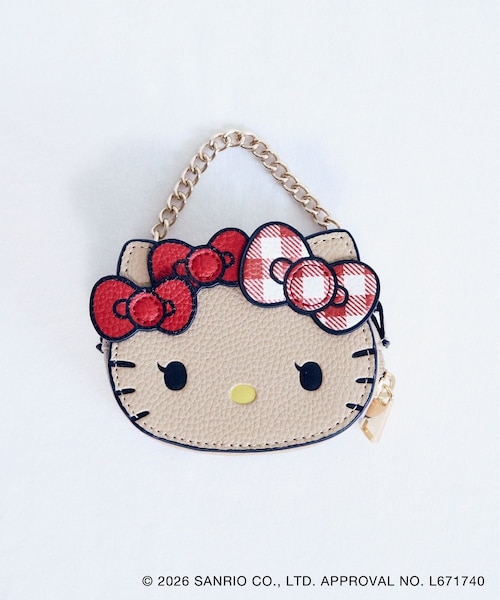 VIS(ビス)の「【HELLO KITTY×VIS】日焼けデザイン ハローキティフェイスポーチチャーム(ポーチ・レディース・ベージュ・F)」の6枚目の写真