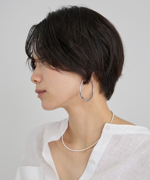 ADAM ET ROPE'(アダムエロペ)の「【J'aDoRe・店舗限定】【ERICKA NICOLAS BEGAY】ナバホパールネックレス3mm/40cm(ネックレス・レディース・シルバー・F)」の3枚目の写真