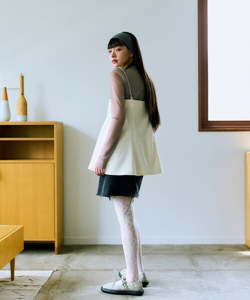 THE GOODLAND MARKET（ザグッドランドマーケット）の「&her　Tack Cami（Tシャツ/カットソー・レディース・WHITE/BLACK/GRAY・one）」の8枚目の写真