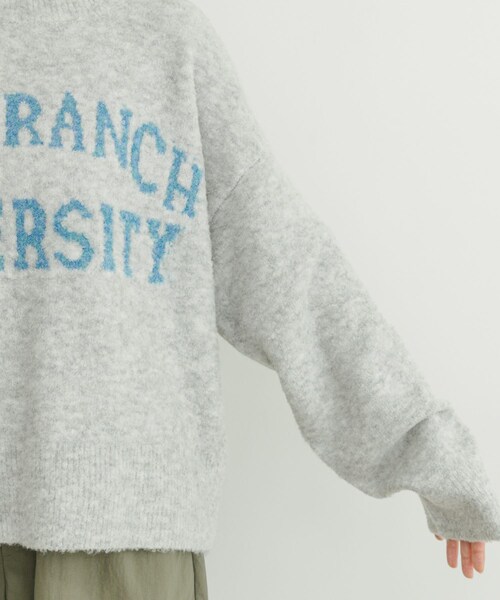 ITEMS URBANRESEARCH（アイテムズ アーバンリサーチ）の「ブークレビッグロゴニット（ニット/セーター・レディース・BRN/L.GRAY/MNT・FREE）」の10枚目の写真