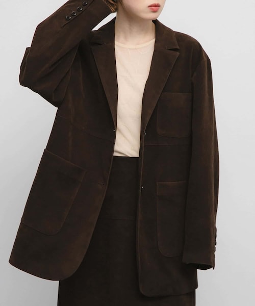 KBF（ケイビーエフ）の「パッチポケットテーラードジャケット（テーラードジャケット・レディース・D.BROWN/CAMEL/CAMEL2・one）」の2枚目の写真