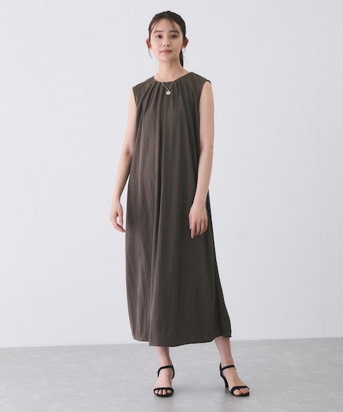 Jayro（ジャイロ）の「リネンライクカノコワンピース（ワンピース・レディース・ブラック/カーキ/ブルー系・M）」の8枚目の写真