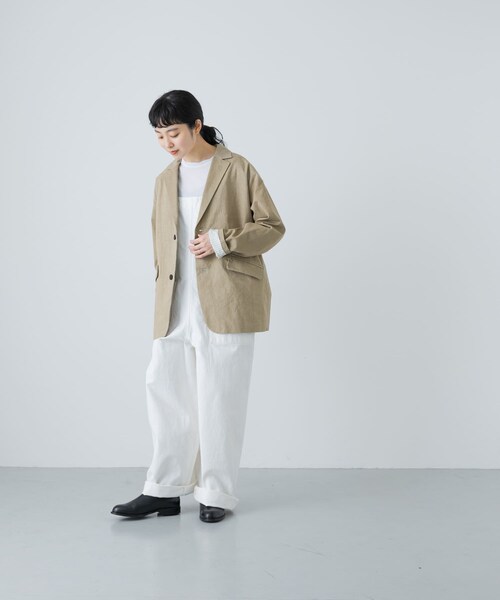 かぐれ(カグレ)の「Tailored jacket w/lining(テーラードジャケット・レディース・BEIGE/BLACK・FREE)」の20枚目の写真