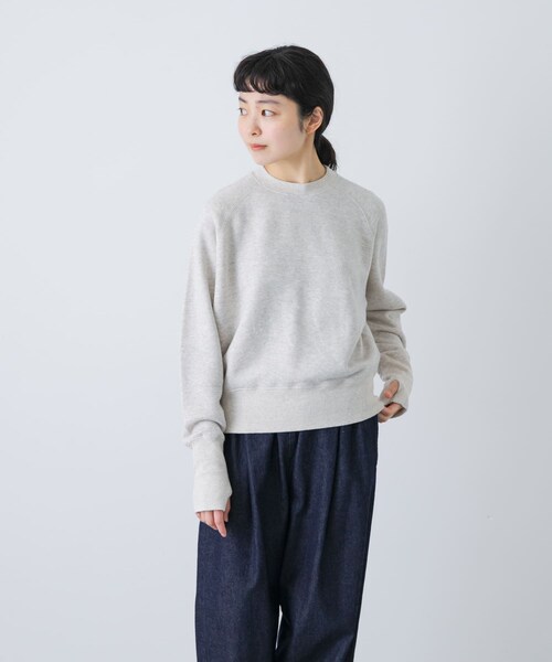 かぐれ（カグレ）の「コットンリヨセルショートプルオーバー（Tシャツ/カットソー・レディース・L/GRAY/NAVY/CHARCOAL・Free）」の14枚目の写真