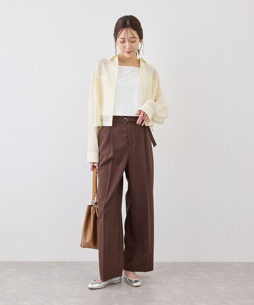 ROPE' PICNIC（ロペピクニック）の「キャミソール/接触冷感・抗菌防臭（キャミソール・レディース・ブラック/ホワイト/ダークブラウン・F）」の9枚目の写真