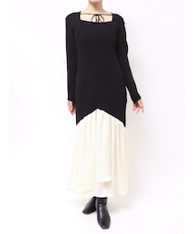 LAGUNAMOON | ボレロレイヤードニットドッキングワンピース(ワンピース)