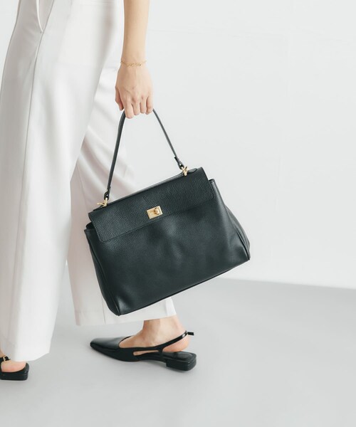 URBAN RESEARCH ROSSO（アーバンリサーチロッソ）の「AULENTTI　フラップバッグ（ハンドバッグ・レディース・BLACK/TAUPE・Free）」の5枚目の写真