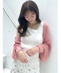 MERCURYDUO | 3WAYアシメチェンジリブコンパクトニット(ニット/セーター)