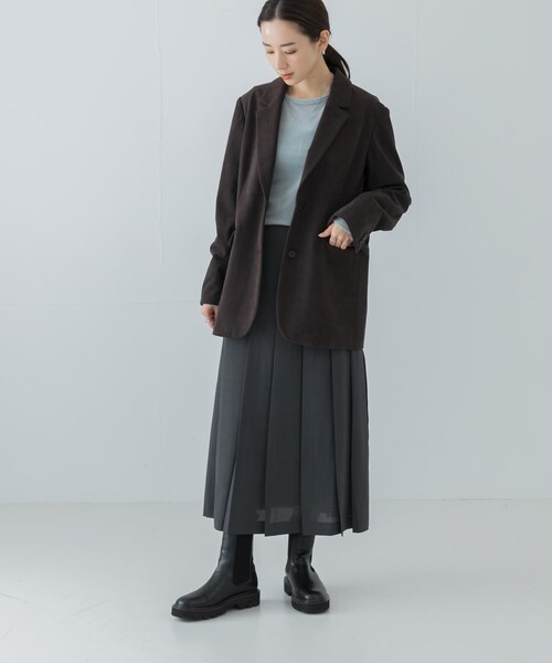 URBAN RESEARCH(アーバンリサーチ)の「トリコットコーデュロイジャケット(テーラードジャケット・レディース・BROWN/OFF WHITE・FREE)」の19枚目の写真