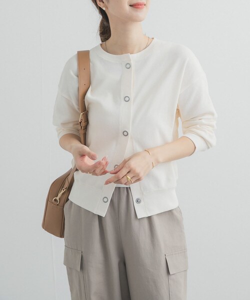 URBAN RESEARCH DOORS（アーバンリサーチドアーズ）の「ライトタックフライスカーディガン（カーディガン/ボレロ・レディース・NATURAL/L.BLUE/CHARCOAL・Free）」の20枚目の写真