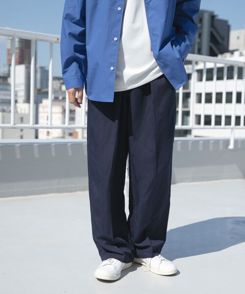 ITEMS URBANRESEARCH（アイテムズ アーバンリサーチ）の「Linen Blend Tapered Pants（その他パンツ・メンズ・NVY/BRN/BLK・M/L）」の22枚目の写真