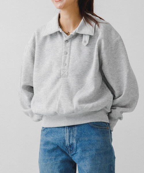 URBAN RESEARCH(アーバンリサーチ)の「DAIWA PIER39 Ws TECH SWEAT SNAP PULLOVER(Tシャツ/カットソー・レディース・TOP GRAY/BLACK/CHARCOAL/WHITE・FREE)」の12枚目の写真
