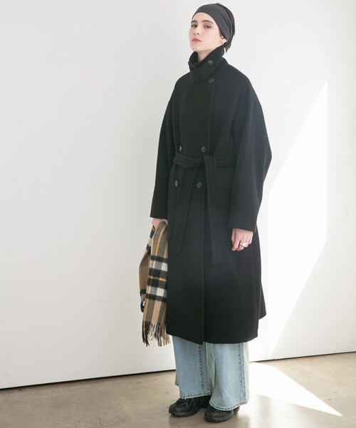 URBAN RESEARCH（アーバンリサーチ）の「スーパー140ウールチェスターコート（チェスターコート・レディース・L.BEIGE/D.GREEN/BLACK・36/38）」の11枚目の写真