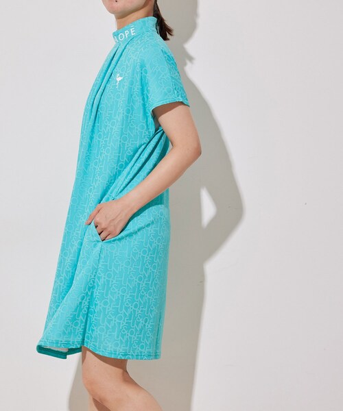 ROPE'(ロペ)の「【UV】【吸水速乾】ロゴジャガードモックネックワンピース(ワンピース・レディース・ブラック/ライトグリーン/ピンク・L/M/S)」の19枚目の写真