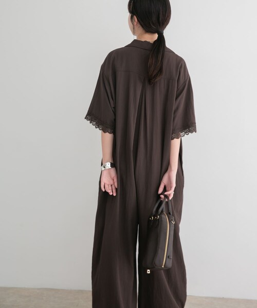 ITEMS URBANRESEARCH(アイテムズ アーバンリサーチ)の「レースドッキングオールインワン(つなぎ/オールインワン・レディース・BLK/D/BRN・Free)」の14枚目の写真