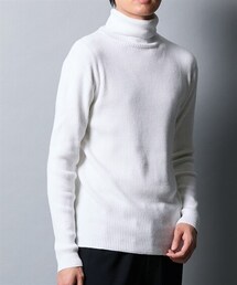 nissen | リブ二重臼編タートルネックニット(ニット/セーター)