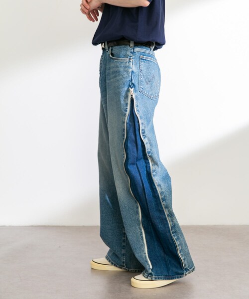 URBAN RESEARCH Sonny Label（アーバンリサーチサニーレーベル）の「Wrangler　WREMAKE SIDE ZIP FLARE（デニムパンツ・メンズ・BK REMAKE/BL REMAKE・S/M）」の20枚目の写真