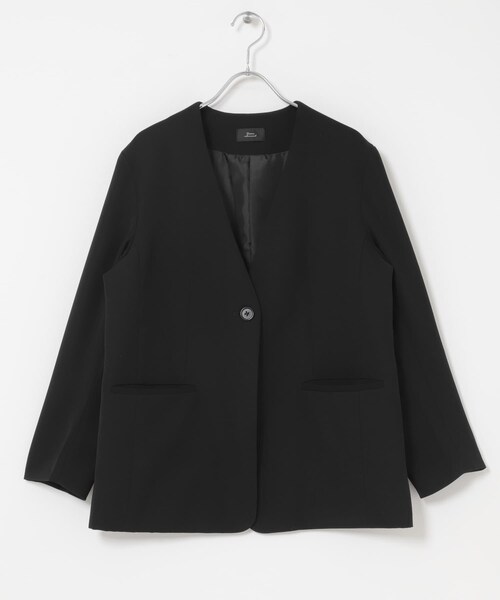 URBAN RESEARCH DOORS（アーバンリサーチドアーズ）の「ノーカラージャケット（その他アウター・レディース・NAVY/BLACK・Free）」の11枚目の写真