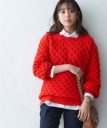 nissen | クルーネックポコポコニット(ニット/セーター)