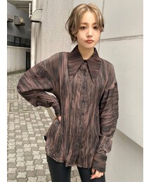 EMODA | ウエストカーブオーバーシャツ(シャツ/ブラウス)