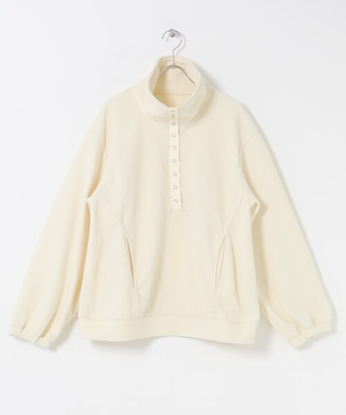 KBF（ケイビーエフ）の「ハーフスナップフリースプルオーバー（その他トップス・レディース・IVORY/D.BROWN・One）」の9枚目の写真