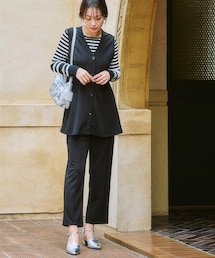 nissen | ジレセットアップ（ペプラムジレ＋パンツ）(スーツセット)