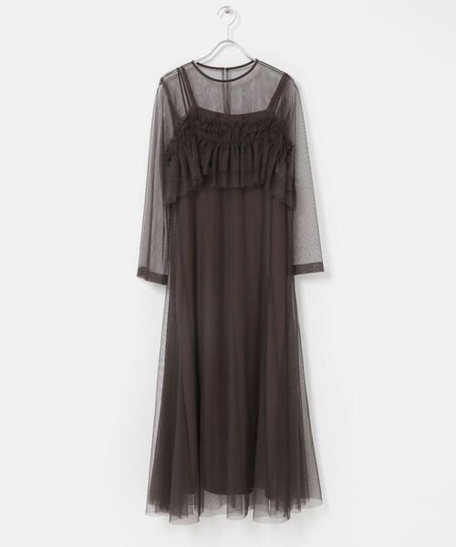 URBAN RESEARCH ROSSO（アーバンリサーチロッソ）の「チュールキャミソールsetドレス（ワンピース・レディース・MINT/DARKBROWN・Free）」の9枚目の写真