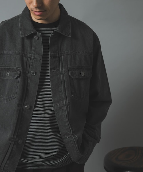 ITEMS URBANRESEARCH（アイテムズ アーバンリサーチ）の「『セットアップ対応』SOFT FEEL DENIM 2NDジャケット（デニムジャケット・メンズ・BLACK/GRAY/INDIGO BLU・M/L）」の2枚目の写真