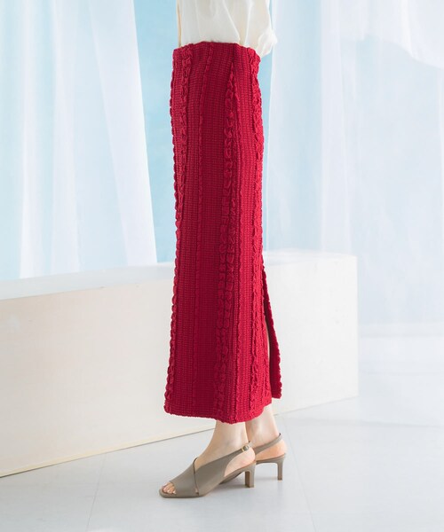 URBAN RESEARCH ROSSO（アーバンリサーチロッソ）の「ジャガードイージーストレートスカート（スカート・レディース・BLACK/RED・FREE）」の14枚目の写真