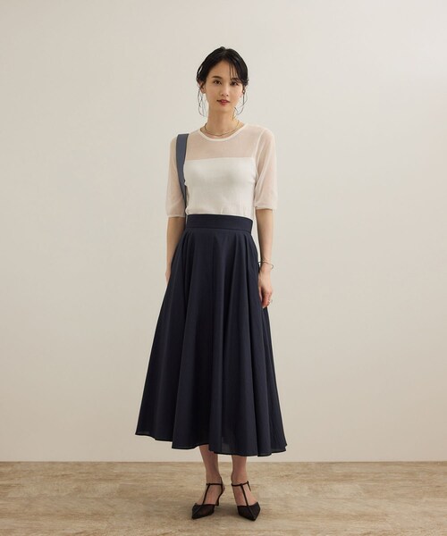 ROPE'（ロペ）の「シアーリブニット/洗える（ニット/セーター・レディース・ブラック/ホワイト/ピンク・F）」の13枚目の写真