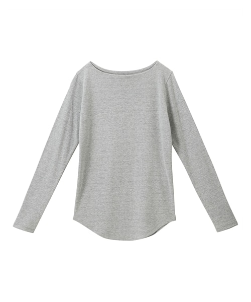 nissen（ニッセン）の「小さいサイズ　コットンフライスボートネック長袖Tシャツ　低身長さん・小柄女性（Tシャツ/カットソー・レディース・ホワイト/杢グレー/ブラック・PSS/PS/PM/PL）」の14枚目の写真