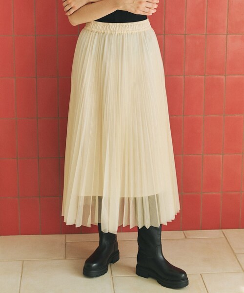 ROPE'(ロペ)の「【一部店舗限定】【REALM(レルム)】SHEER PLEATED SKIRT|スカート(スカート・レディース・オフホワイト・36/38)」の17枚目の写真