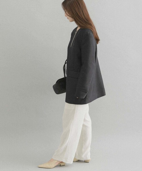 URBAN RESEARCH ROSSO（アーバンリサーチロッソ）の「UNiPH　シルクウールツイルプルオーバー（シャツ/ブラウス・レディース・ブラック・1）」の8枚目の写真