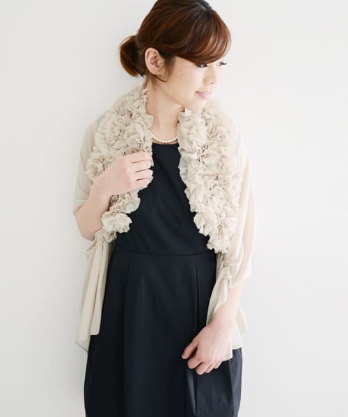 URBAN RESEARCH ROSSO（アーバンリサーチロッソ）の「モチーフストール（ストール/ショール・レディース・BEG/BLK・FREE）」の4枚目の写真