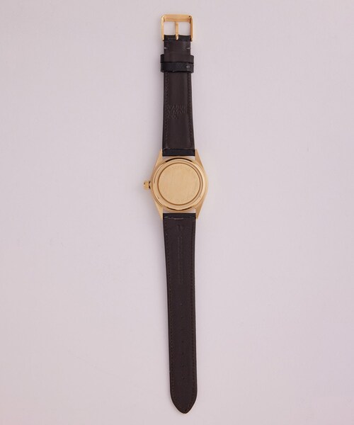ADAM ET ROPE'（アダムエロペ）の「FLATBACK WRISTWATCH (LEATHER BELT)（アナログ腕時計・メンズ・ゴールド/シルバー・F）」の13枚目の写真