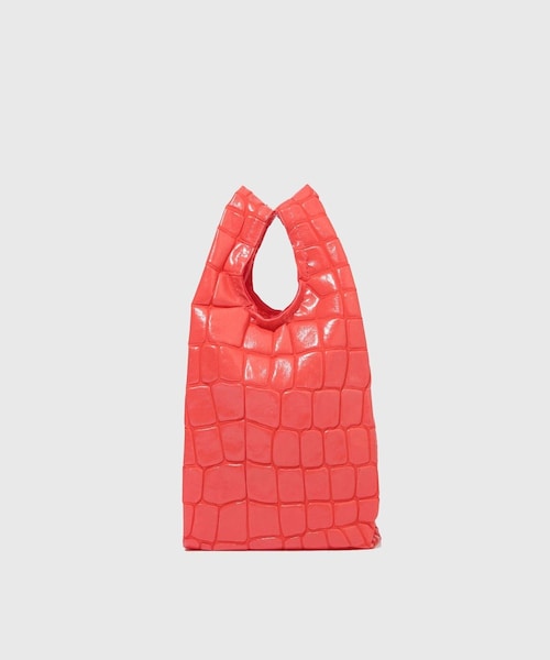 ADAM ET ROPE'（アダムエロペ）の「【HOLO MARKET/ホロマーケット】UMASETEYO Mini Tote Bag（トートバッグ・メンズ・キナリ/ネイビー/オレンジ・F）」の7枚目の写真