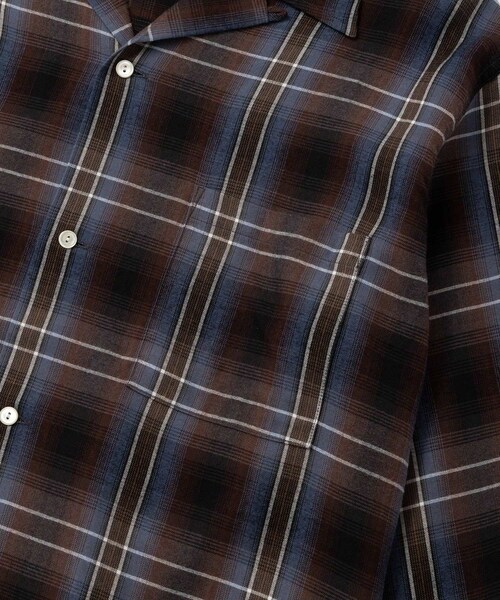 Saturdays NYC（サタデーズ ニューヨークシティ ）の「Marco Vintage Check LS Open Collar Shirt（シャツ/ブラウス・レディース・キナリ/ブルー・L/M/S/XL）」の13枚目の写真