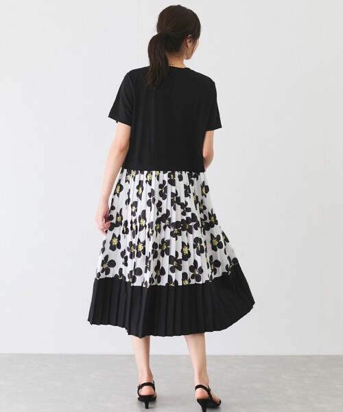 Jayro（ジャイロ）の「花柄ドッキング半袖ワンピース（ワンピース・レディース・ブラック系・F）」の14枚目の写真