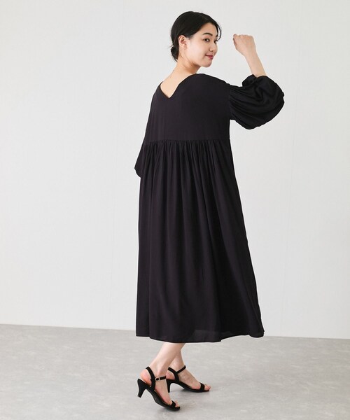 Jayro（ジャイロ）の「バルーンスリーブワンピース（ワンピース・レディース・ブラック/ブラウン系・F）」の18枚目の写真