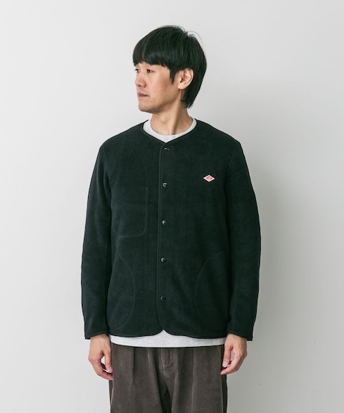 URBAN RESEARCH DOORS（アーバンリサーチドアーズ）の「DANTON　FLEECE COLLARLESS JACKET（ノーカラージャケット・メンズ・BLACK/MARBLE/DK GREY/C GREY/KHAKI/GREEN/DK ORANGE・40/42/44）」の10枚目の写真