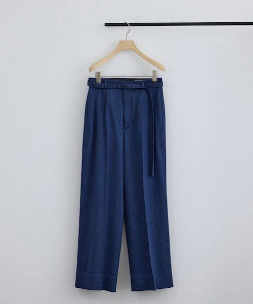 ADAM ET ROPE'(アダムエロペ)の「NALYAビスコース・麻ツイルイージースラックス / セットアップ対応(その他パンツ・レディース・ブラック/キナリ/ネイビー系・M/S)」の6枚目の写真