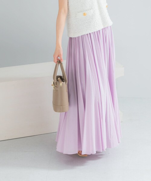 URBAN RESEARCH ROSSO（アーバンリサーチロッソ）の「コットンボリュームマキシスカート（スカート・レディース・WHITE/L/PURPLE/BLACK・Free）」の22枚目の写真