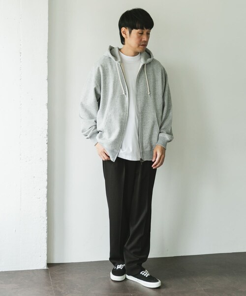 URBAN RESEARCH DOORS(アーバンリサーチドアーズ)の「commpost 反毛裏毛ジップフーディ(パーカー・メンズ・TOP GRAY・M/L/XL)」の9枚目の写真