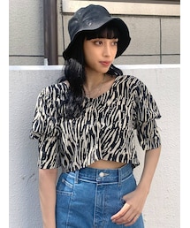 EMODA | バックオープンショートトップ(シャツ/ブラウス)