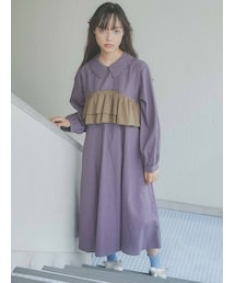 merry jenny | 【WEB限定】チェックアシメフリルワンピース(ワンピース)