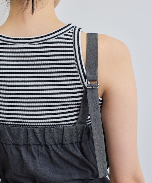 VIS（ビス）の「ベルト付きベアサロペット（サロペット/オーバーオール・レディース・ブラック系/ブルー・F）」の21枚目の写真