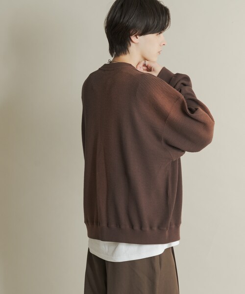 SENSE OF PLACE by URBAN RESEARCH(センスオブプレイスバイアーバンリサーチ)の「フェードワッフルバルーンスウェット(スウェット・メンズ・BLACK/BROWN/BLUE・M/L)」の22枚目の写真