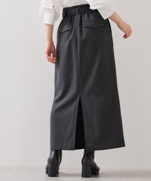 VIS（ビス）の「へリンボーンIラインロングスカート/セットアップ対応（スカート・レディース・チャコール/ダークブラウン・M/S）」の17枚目の写真