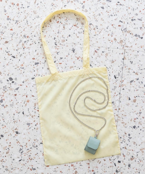 ITEMS URBANRESEARCH（アイテムズ アーバンリサーチ）の「エコバッグ付ミニバッグ（ショルダーバッグ・レディース・PALE BLUE/BLACK/L.BEIGE/PALE PINK・one）」の5枚目の写真