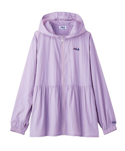 nissen（ニッセン）の「FILA はっ水UV加工ワッシャーパーカー（パーカー・レディース・ネイビー/ラベンダー/ライトグレー・M/L/LL/3L）」の3枚目の写真
